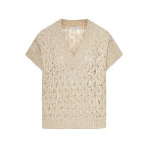 Brunello Cucinelli Women Linen And Silk Knitted Vest